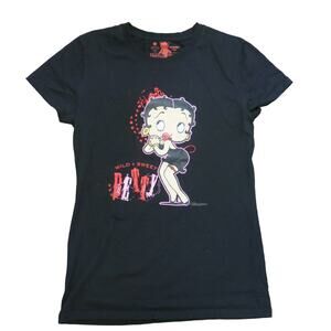 BETTY BOOP Wild and Sweet T Shirt Size XXL Women Flirty Iconic Betty Black